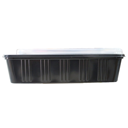Food Container 500 ML. 1 Compartment PPN BLACK with Lid