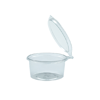 [410320] 2oz Suace Cup PET Hinged Lid (U60 mm.-60 ml)