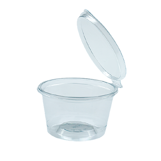 [410321] EPP PET 3oz sauce Cup PET Hinged Lid U75-110 *40