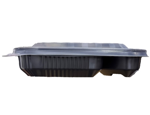 [412120] Food Container EPP 15 (3 Compartments) PP White with PET Lid *6